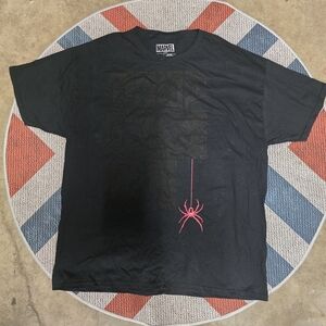 Marvel Black Tee with Red Spider Design